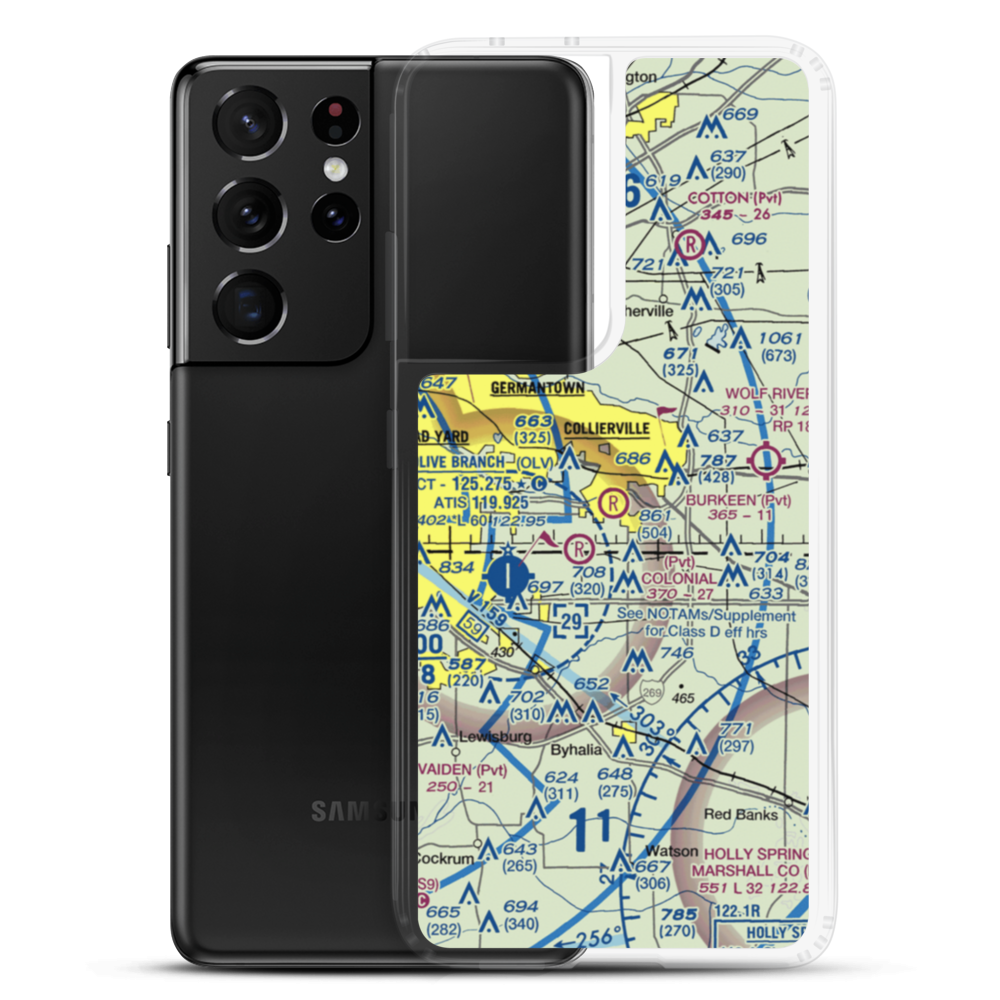 Burkeen Field (TN70) VFR Sectional Samsung Case Samsung Galaxy S21 Ultra model shown