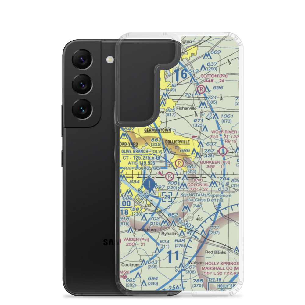 Burkeen Field (TN70) VFR Sectional Samsung Case Samsung Galaxy S22 model shown