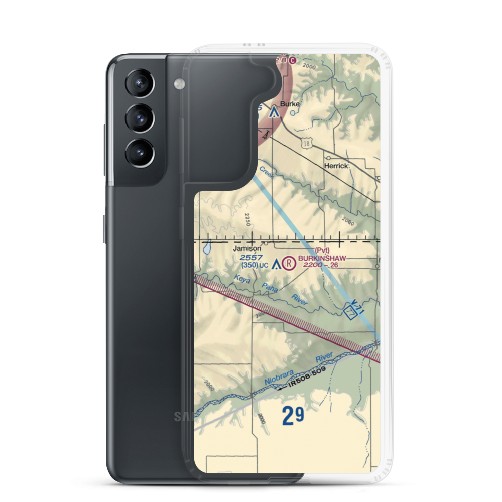 Burkinshaw Field (3NE6) VFR Sectional Samsung Case Samsung Galaxy S21 model shown