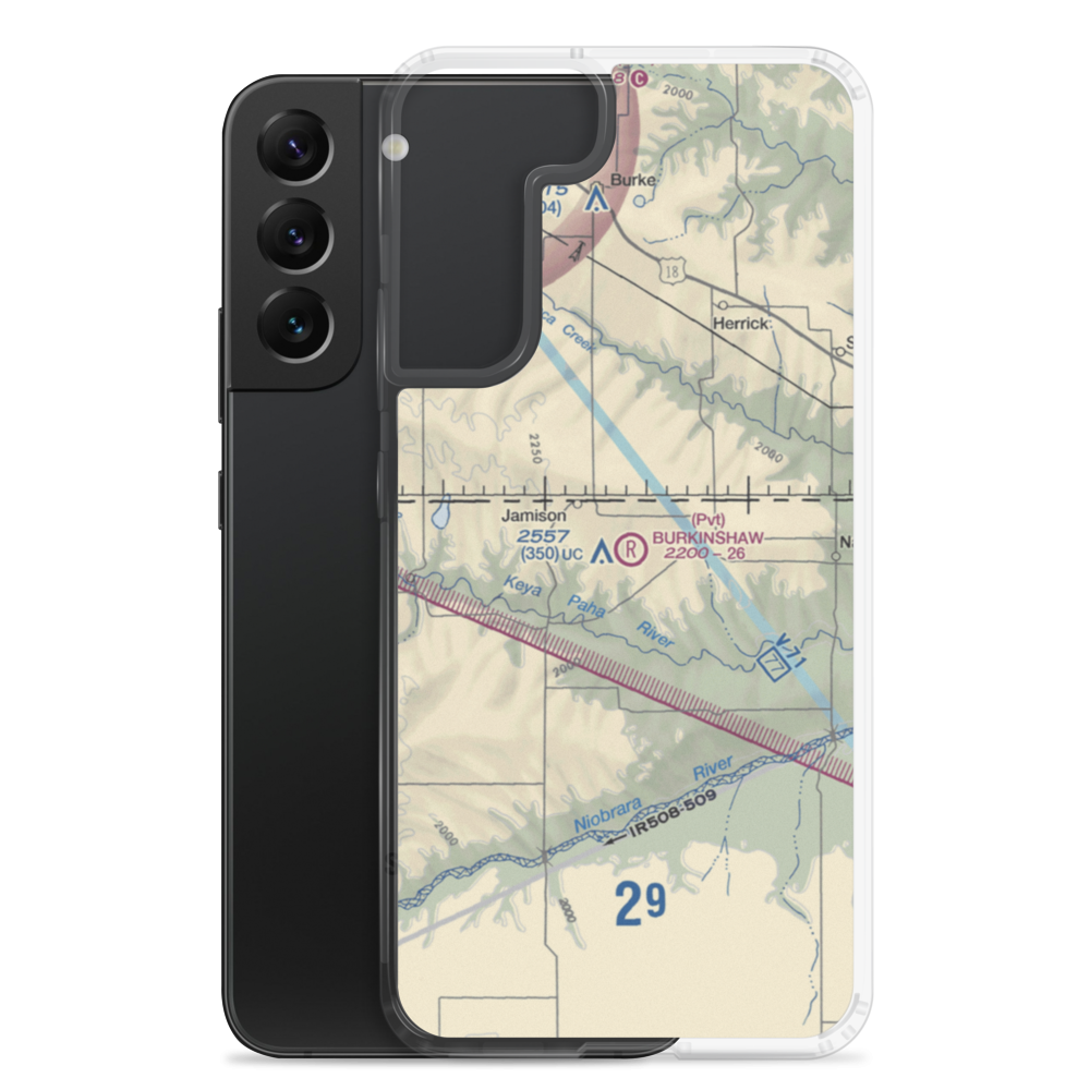 Burkinshaw Field (3NE6) VFR Sectional Samsung Case Samsung Galaxy S22 Plus model shown