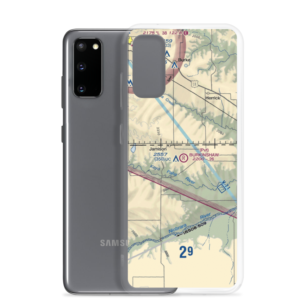 Burkinshaw Field (3NE6) VFR Sectional Samsung Case Samsung Galaxy S20 model shown