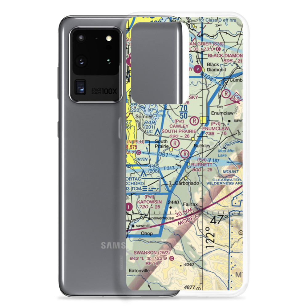 Burnett Landing Airport (WN15) VFR Sectional Samsung Case Samsung Galaxy S20 Ultra model shown