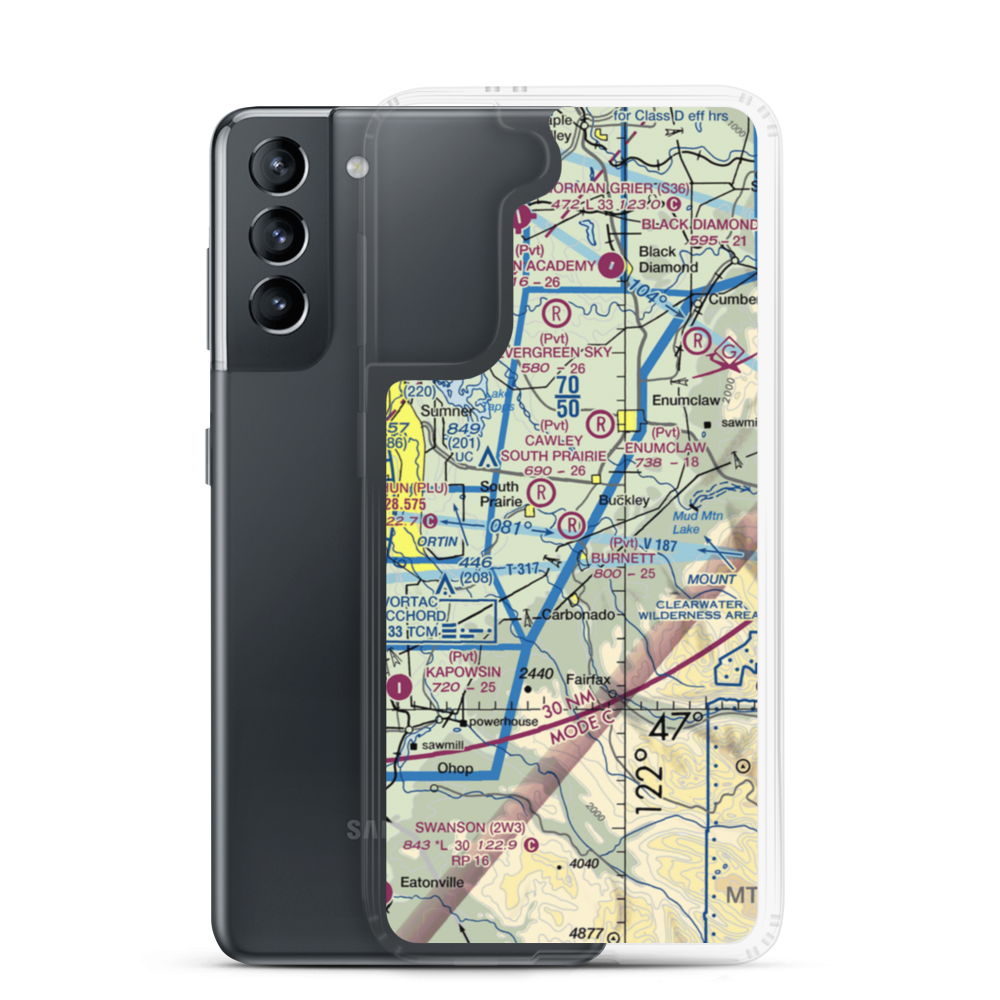 Burnett Landing Airport (WN15) VFR Sectional Samsung Case Samsung Galaxy S21 model shown