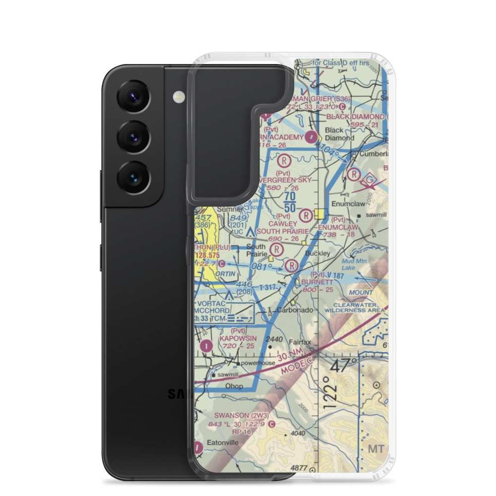 Burnett Landing Airport (WN15) VFR Sectional Samsung Case Samsung Galaxy S22 model shown
