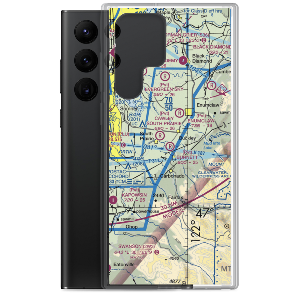 Burnett Landing Airport (WN15) VFR Sectional Samsung Case Samsung Galaxy S22 Ultra model shown