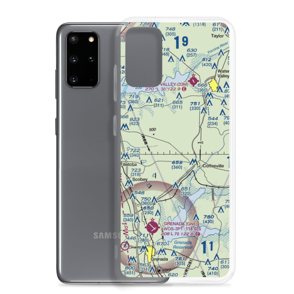 Burney Farms Airport (MS54) VFR Sectional Samsung Case Samsung Galaxy S20 Plus model shown