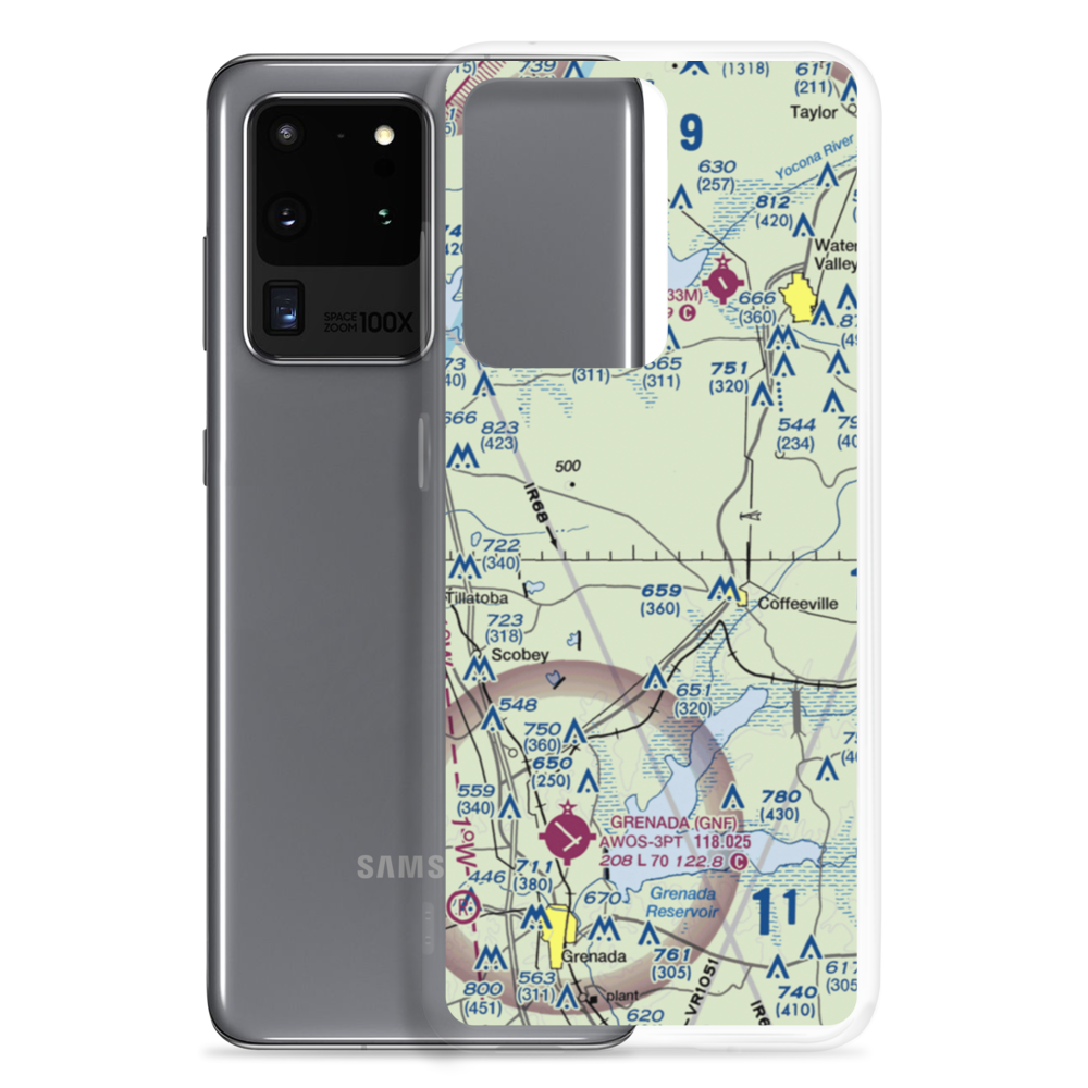 Burney Farms Airport (MS54) VFR Sectional Samsung Case Samsung Galaxy S20 Ultra model shown