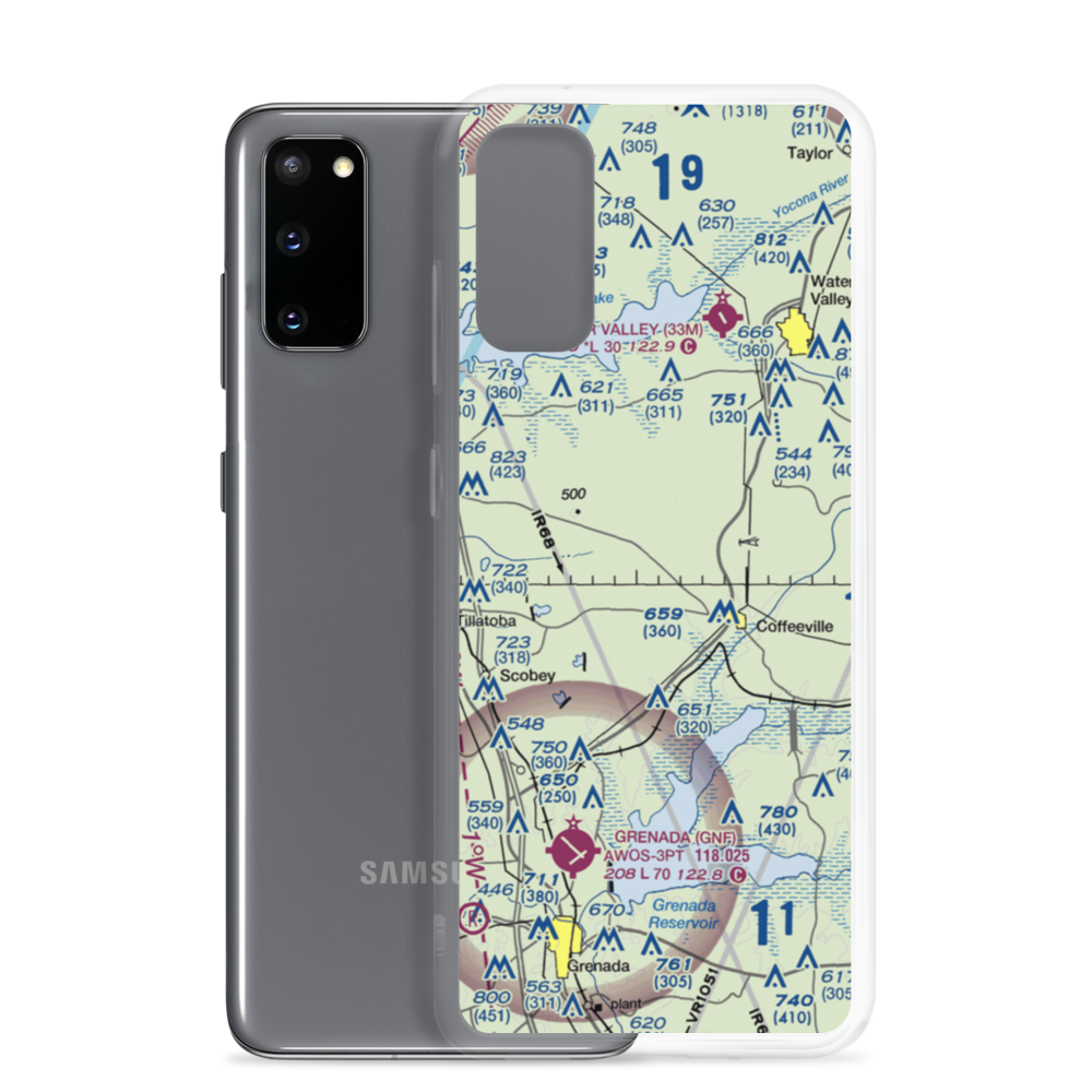 Burney Farms Airport (MS54) VFR Sectional Samsung Case Samsung Galaxy S20 model shown