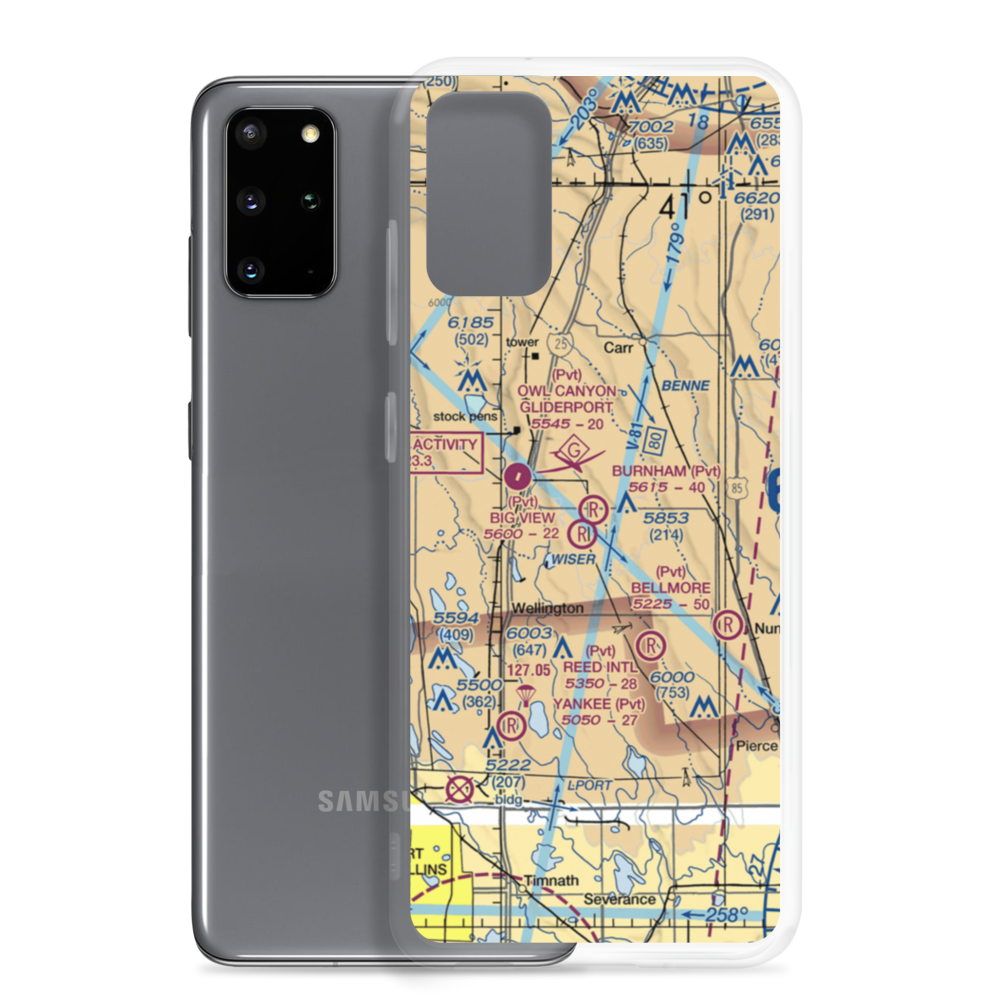 Burnham Field (6CO1) VFR Sectional Samsung Case Samsung Galaxy S20 Plus model shown