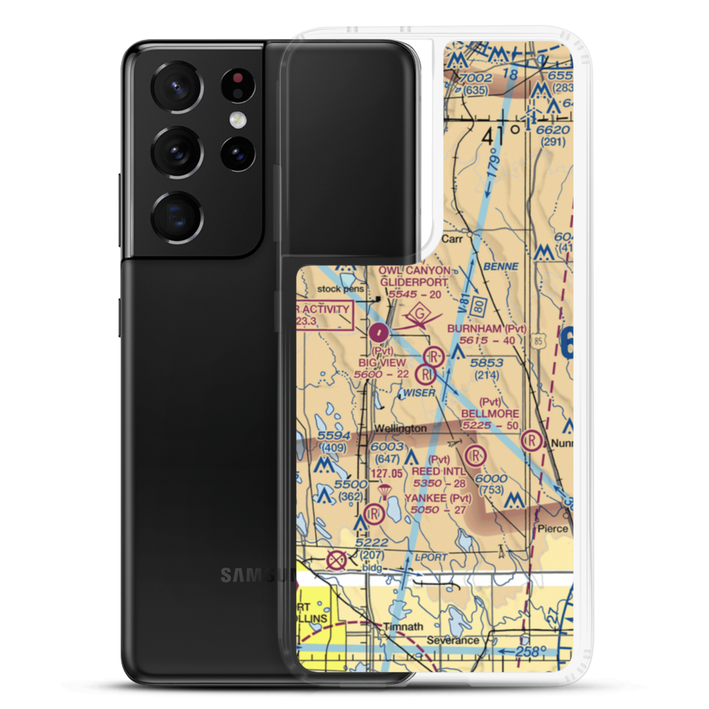 Burnham Field (6CO1) VFR Sectional Samsung Case Samsung Galaxy S21 Ultra model shown