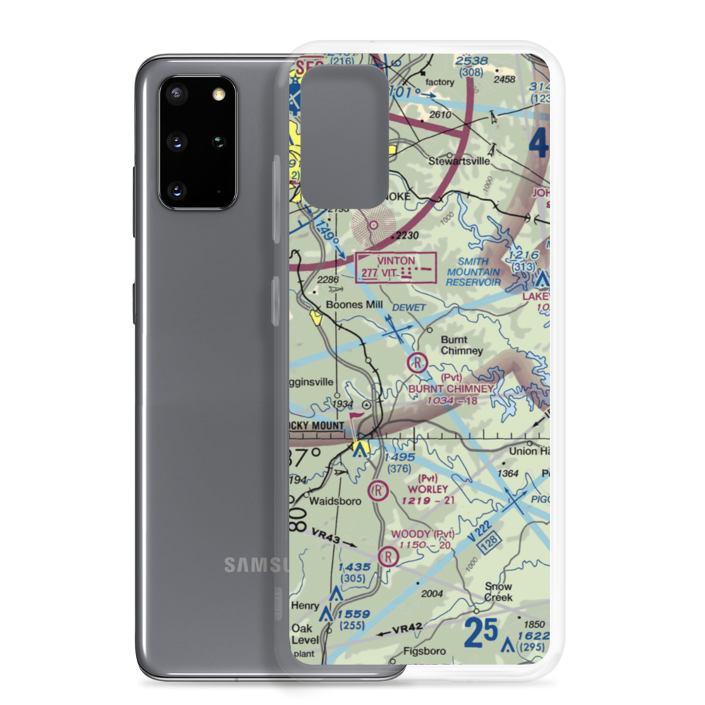 Burnt Chimney Airport (70VA) VFR Sectional Samsung Case Samsung Galaxy S20 Plus model shown
