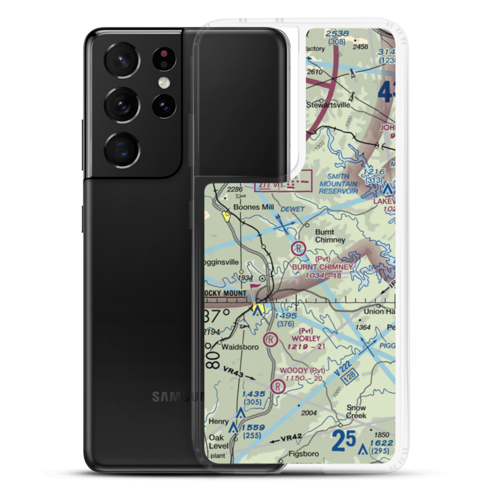 Burnt Chimney Airport (70VA) VFR Sectional Samsung Case Samsung Galaxy S21 Ultra model shown