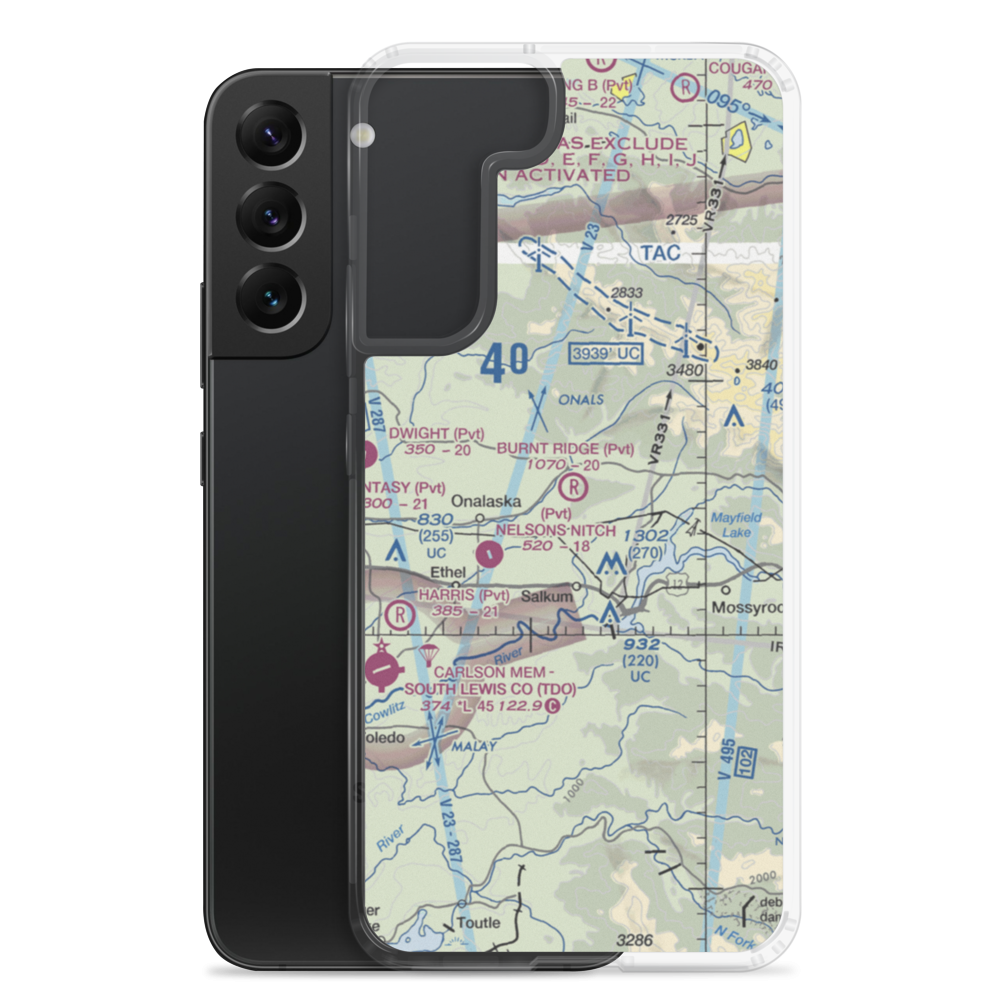 Burnt Ridge Airstrip (WN74) VFR Sectional Samsung Case Samsung Galaxy S22 Plus model shown