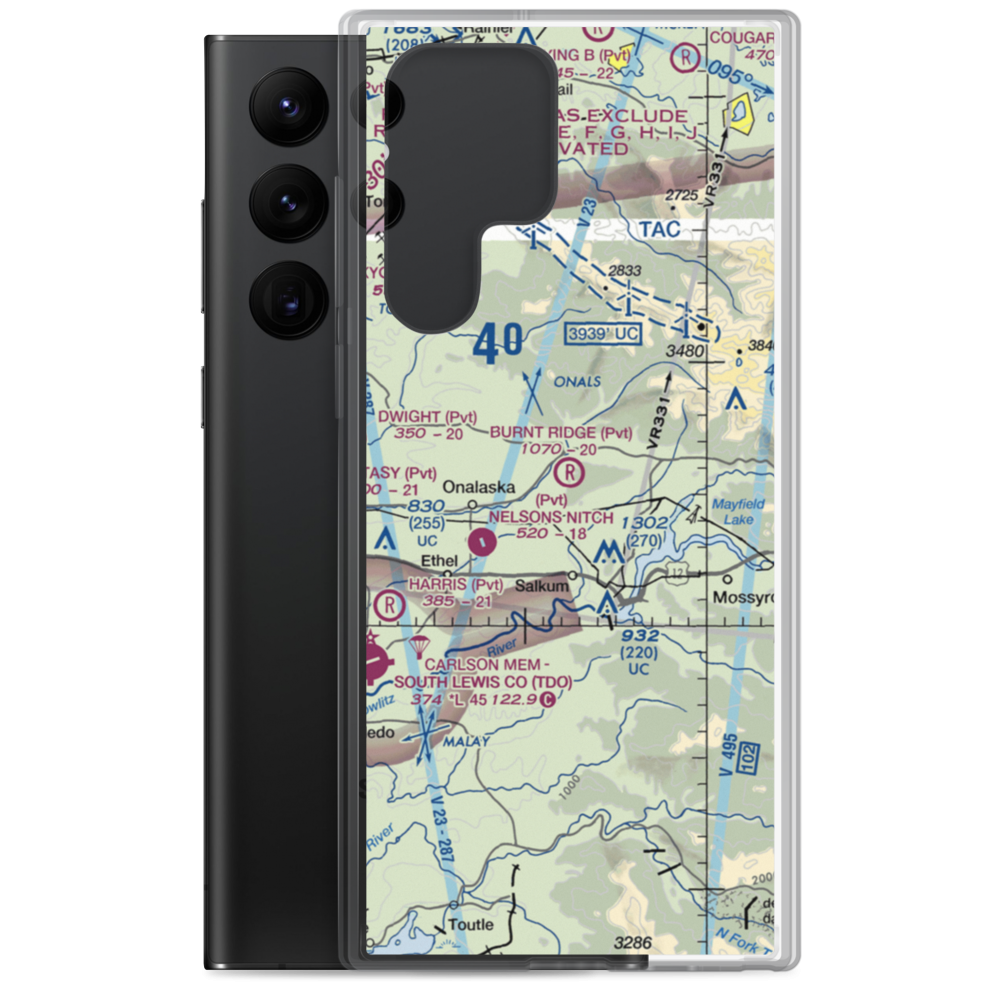 Burnt Ridge Airstrip (WN74) VFR Sectional Samsung Case Samsung Galaxy S22 Ultra model shown