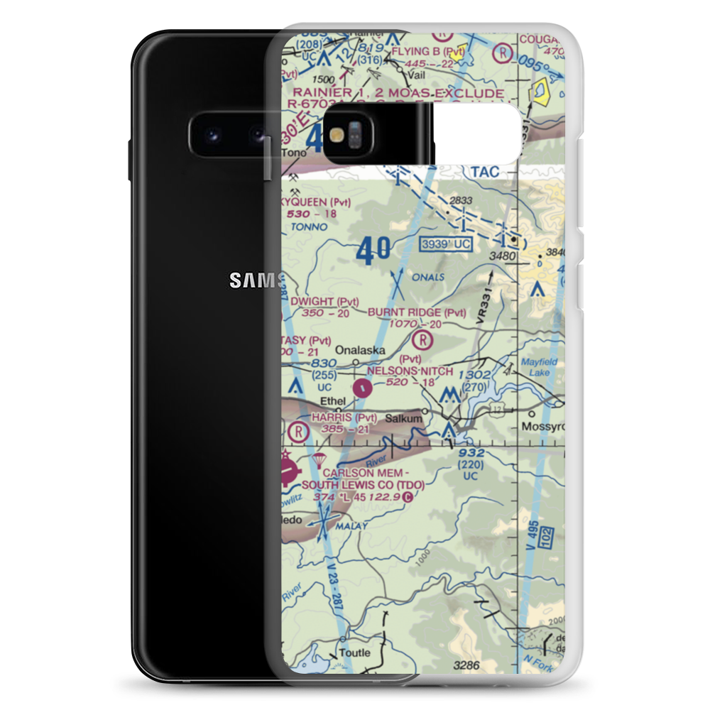 Burnt Ridge Airstrip (WN74) VFR Sectional Samsung Case Samsung Galaxy S10+ model shown