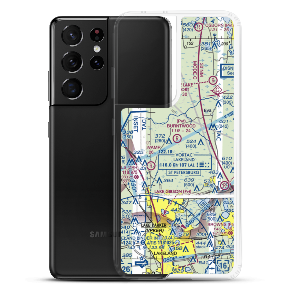 Burntwood Ranch Airport (FL43) VFR Sectional Samsung Case Samsung Galaxy S21 Ultra model shown