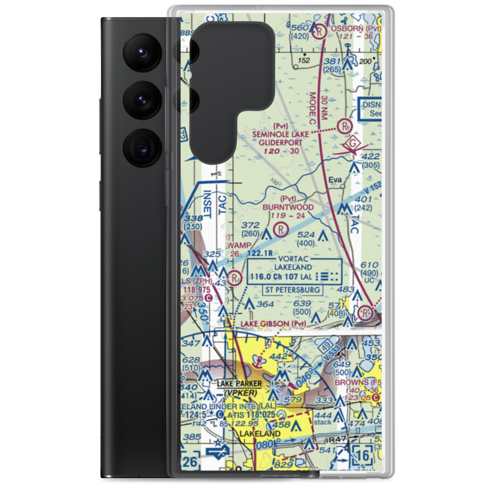 Burntwood Ranch Airport (FL43) VFR Sectional Samsung Case Samsung Galaxy S22 Ultra model shown