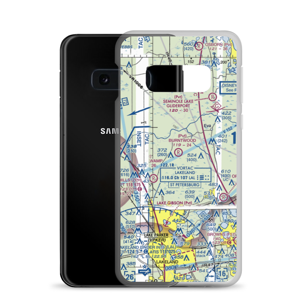 Burntwood Ranch Airport (FL43) VFR Sectional Samsung Case Samsung Galaxy S10e model shown