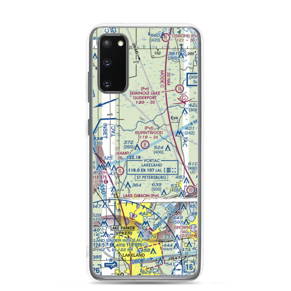 Burntwood Ranch Airport (FL43) VFR Sectional Samsung Case Samsung Galaxy S20 model shown