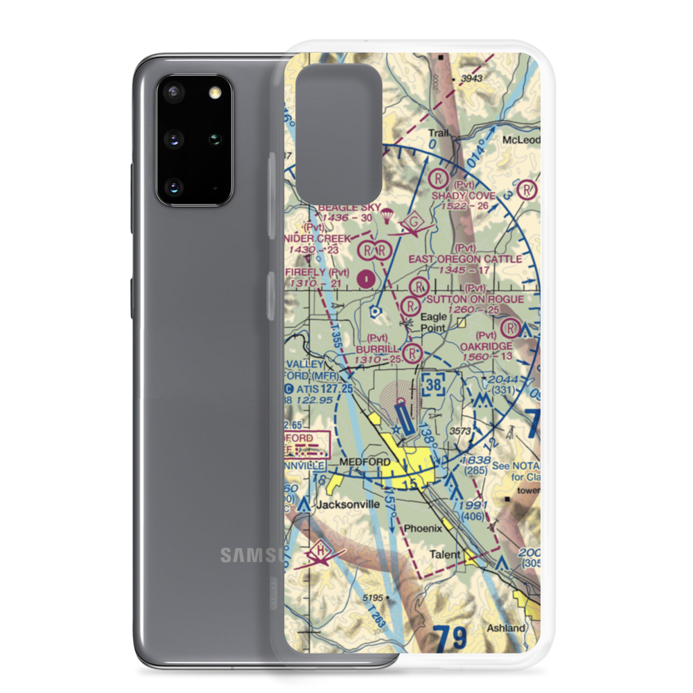 Burrill Airport (OR97) VFR Sectional Samsung Case Samsung Galaxy S20 Plus model shown