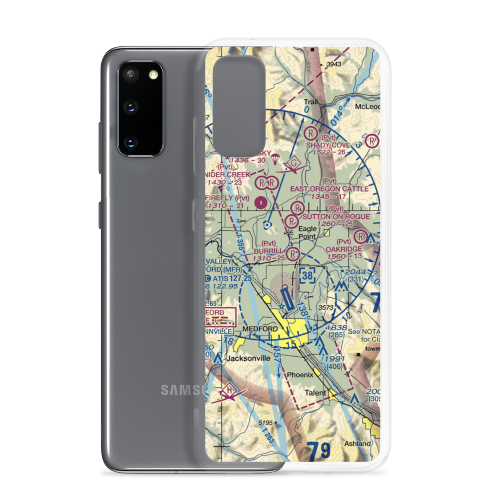 Burrill Airport (OR97) VFR Sectional Samsung Case Samsung Galaxy S20 model shown