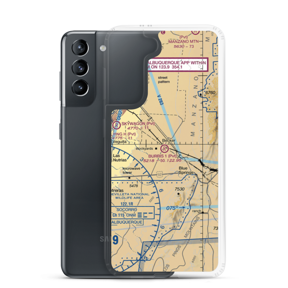 Burris Ranch Nr 1 Airport (55NM) VFR Sectional Samsung Case Samsung Galaxy S21 model shown