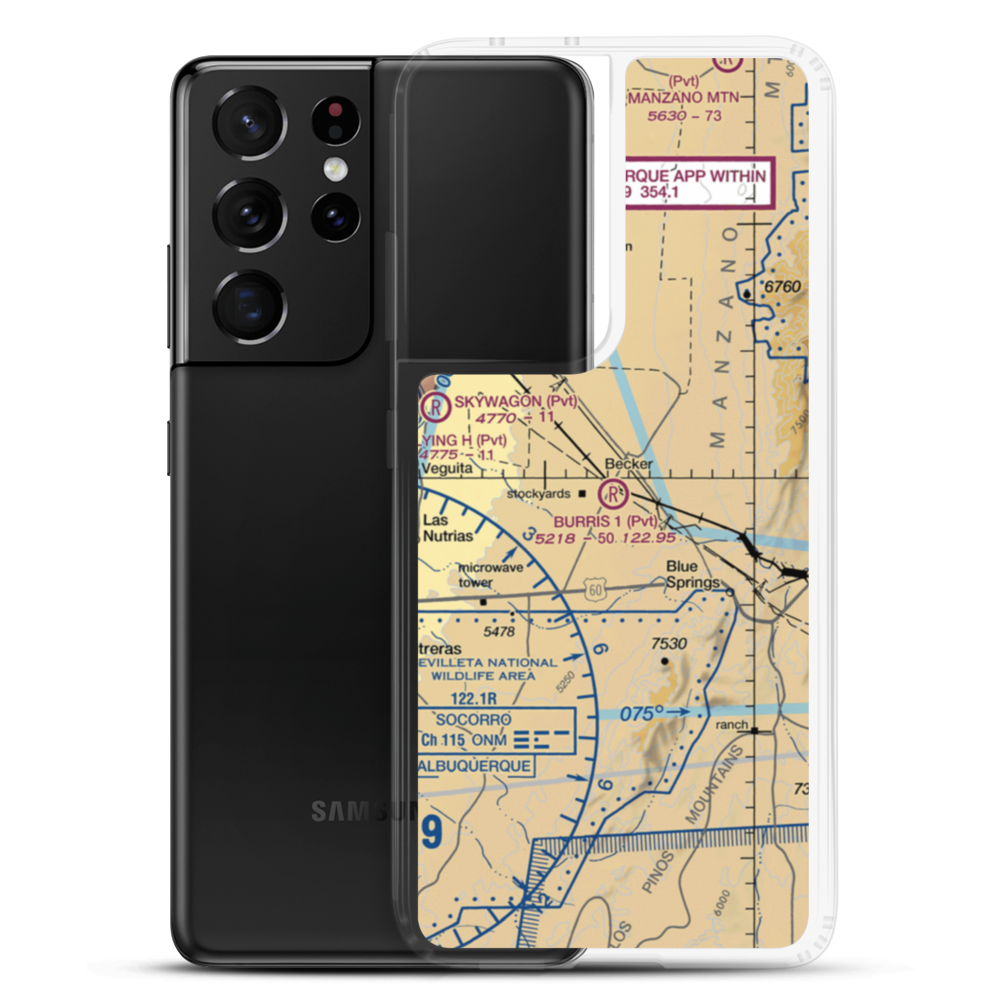 Burris Ranch Nr 1 Airport (55NM) VFR Sectional Samsung Case Samsung Galaxy S21 Ultra model shown