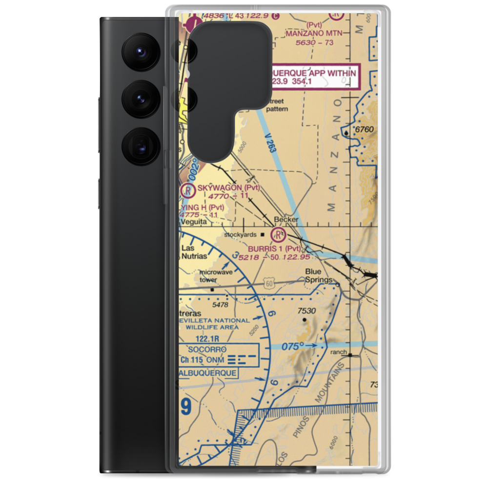 Burris Ranch Nr 1 Airport (55NM) VFR Sectional Samsung Case Samsung Galaxy S22 Ultra model shown