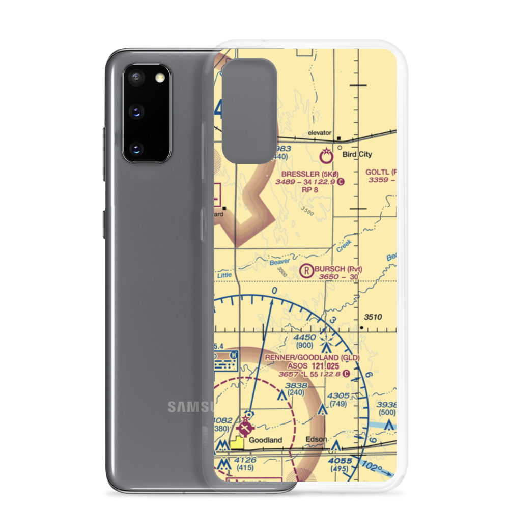 Bursch Private Airport (4KS8) VFR Sectional Samsung Case Samsung Galaxy S20 model shown