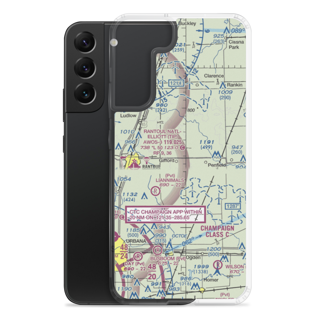 Busboom Airport (IL45) VFR Sectional Samsung Case Samsung Galaxy S22 Plus model shown