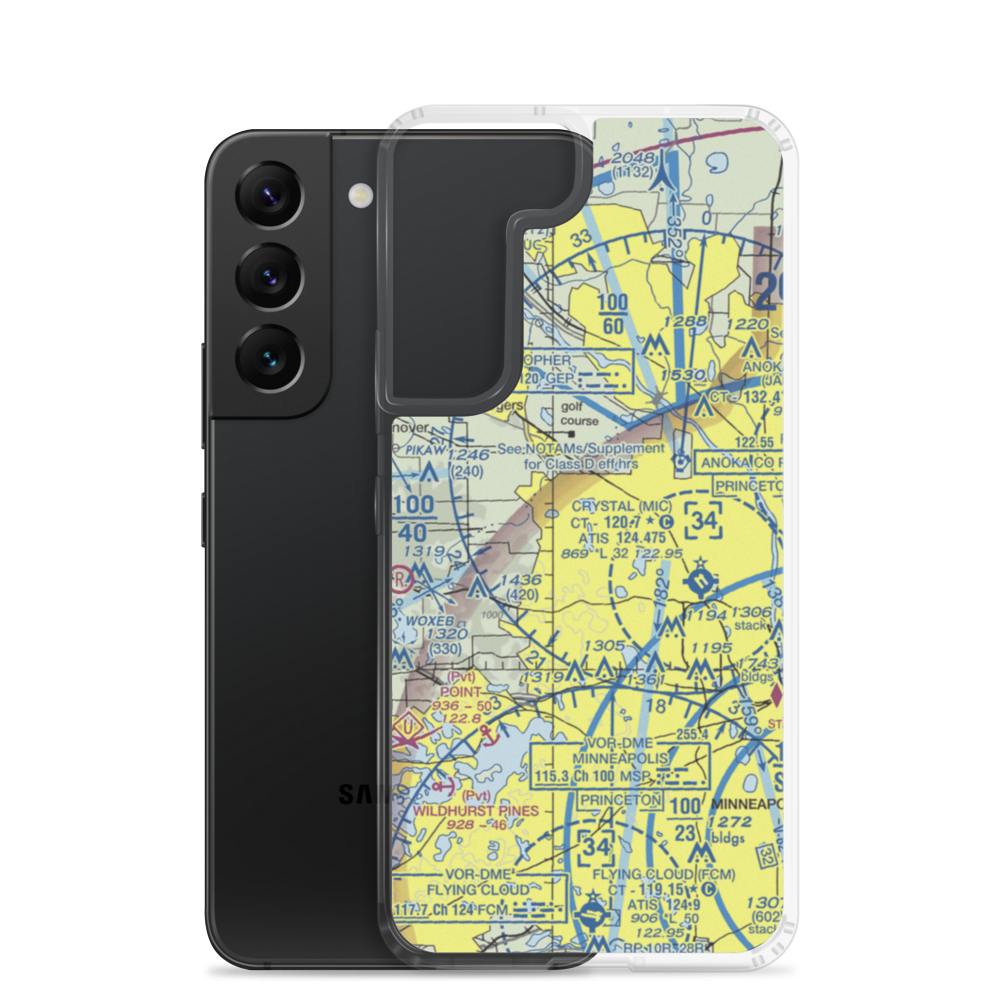 Busch's Fish Lake Seaplane Base (MN30) VFR Sectional Samsung Case Samsung Galaxy S22 model shown