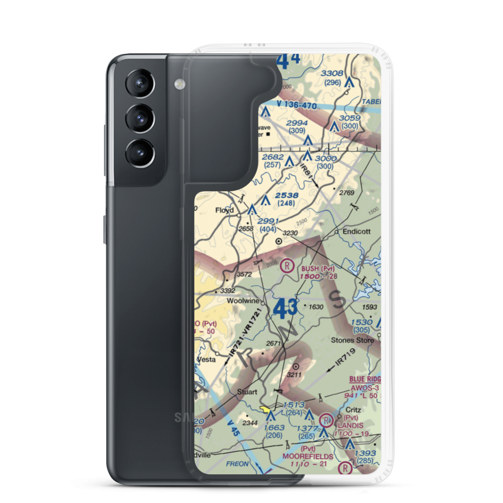 Bush Airport (6VA9) VFR Sectional Samsung Case Samsung Galaxy S21 model shown