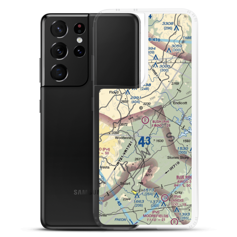 Bush Airport (6VA9) VFR Sectional Samsung Case Samsung Galaxy S21 Ultra model shown