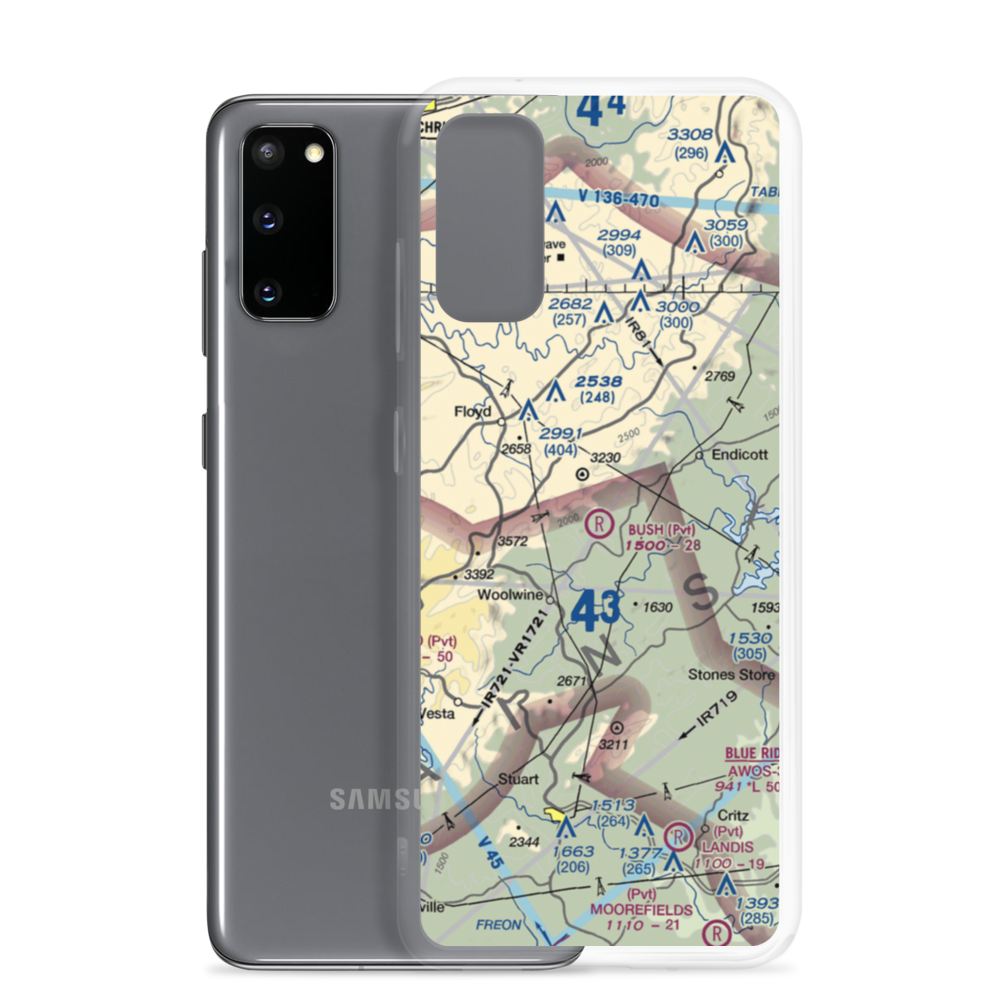 Bush Airport (6VA9) VFR Sectional Samsung Case Samsung Galaxy S20 model shown