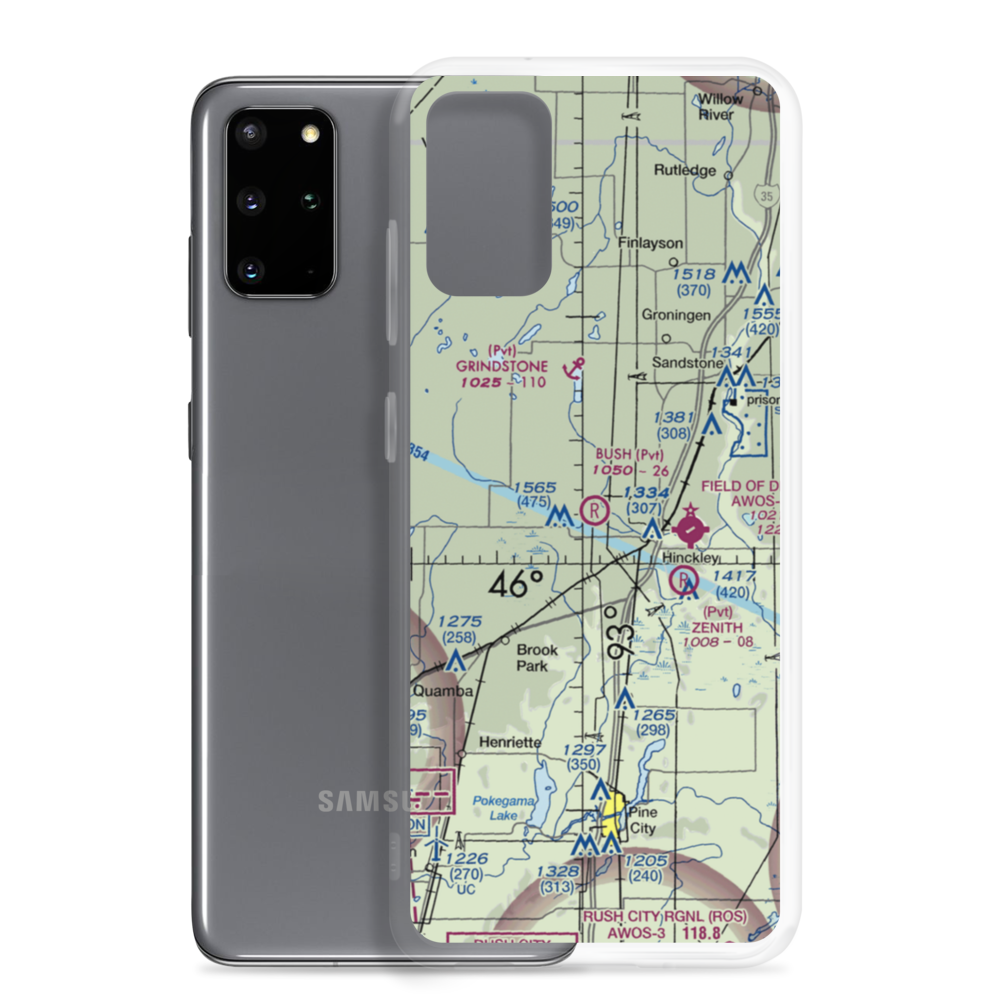 Bush Field (MN57) VFR Sectional Samsung Case Samsung Galaxy S20 Plus model shown