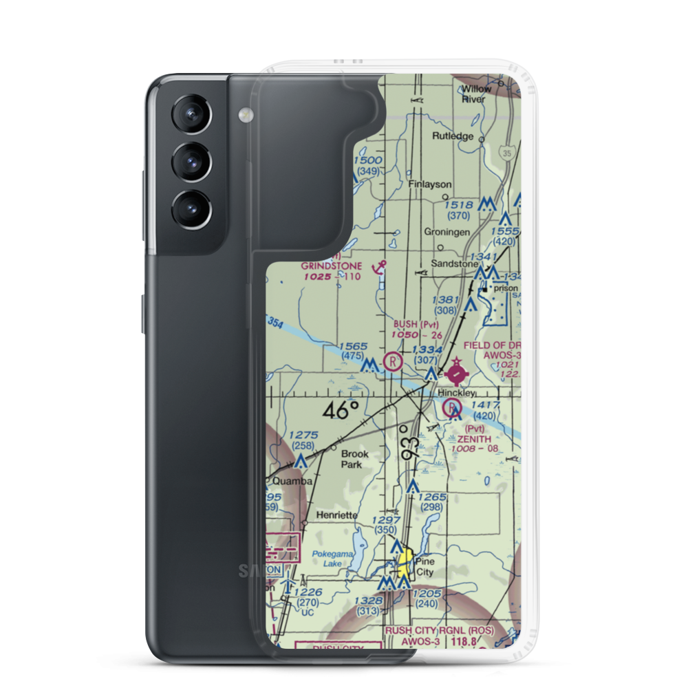 Bush Field (MN57) VFR Sectional Samsung Case Samsung Galaxy S21 model shown