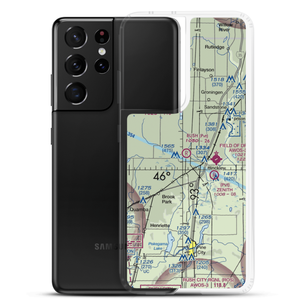 Bush Field (MN57) VFR Sectional Samsung Case Samsung Galaxy S21 Ultra model shown