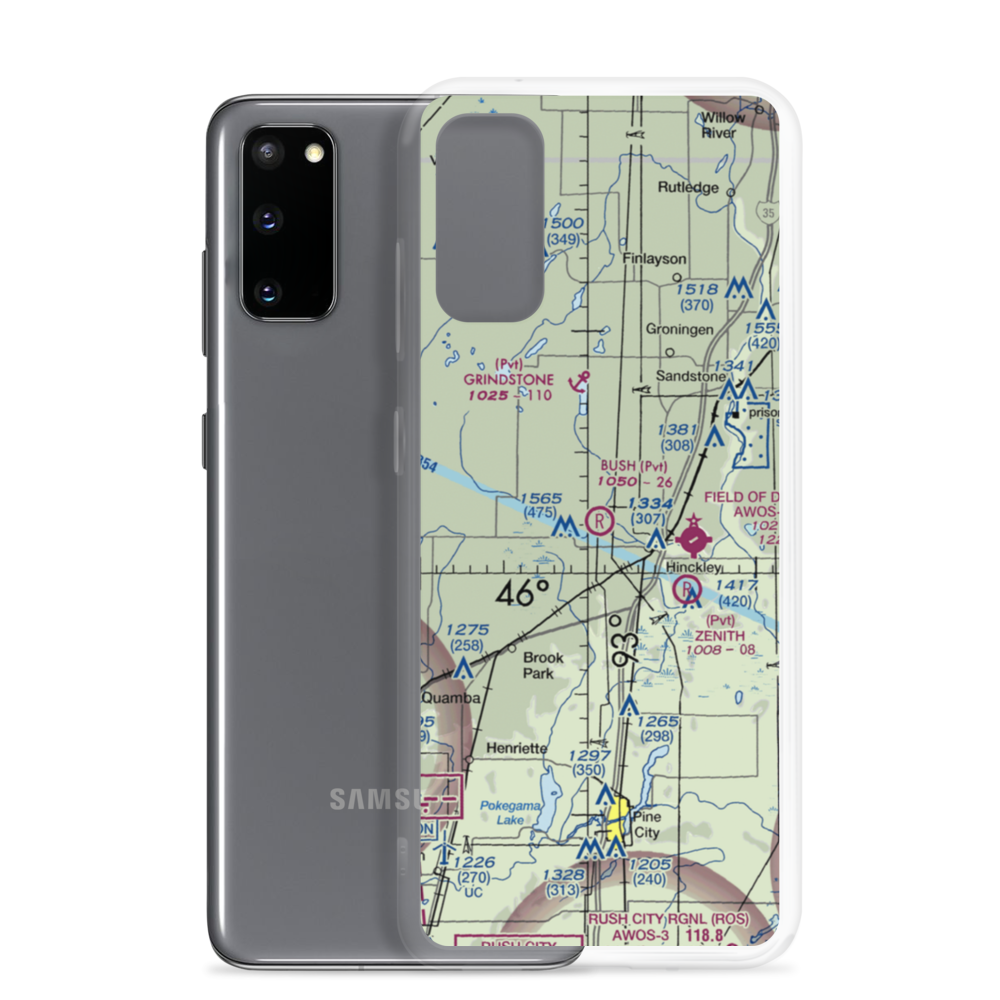 Bush Field (MN57) VFR Sectional Samsung Case Samsung Galaxy S20 model shown