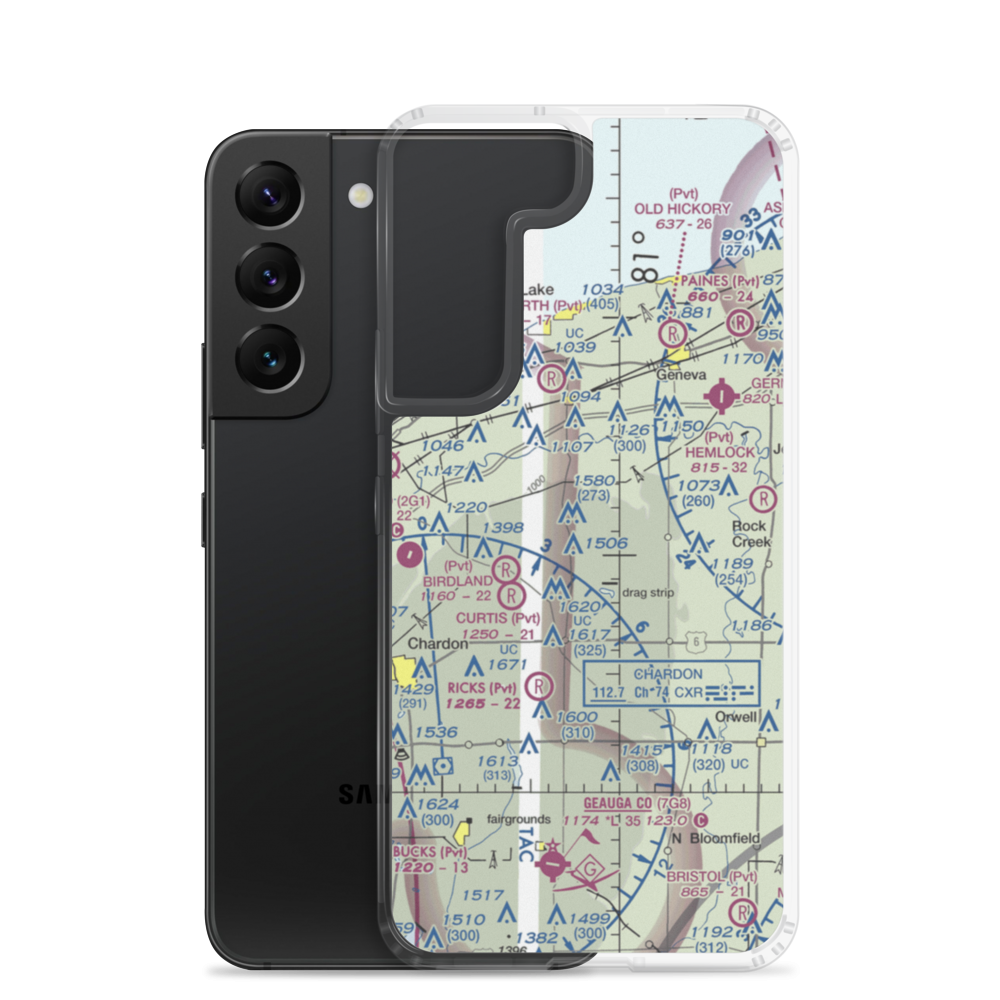 Bush Field (OI64) VFR Sectional Samsung Case Samsung Galaxy S22 model shown