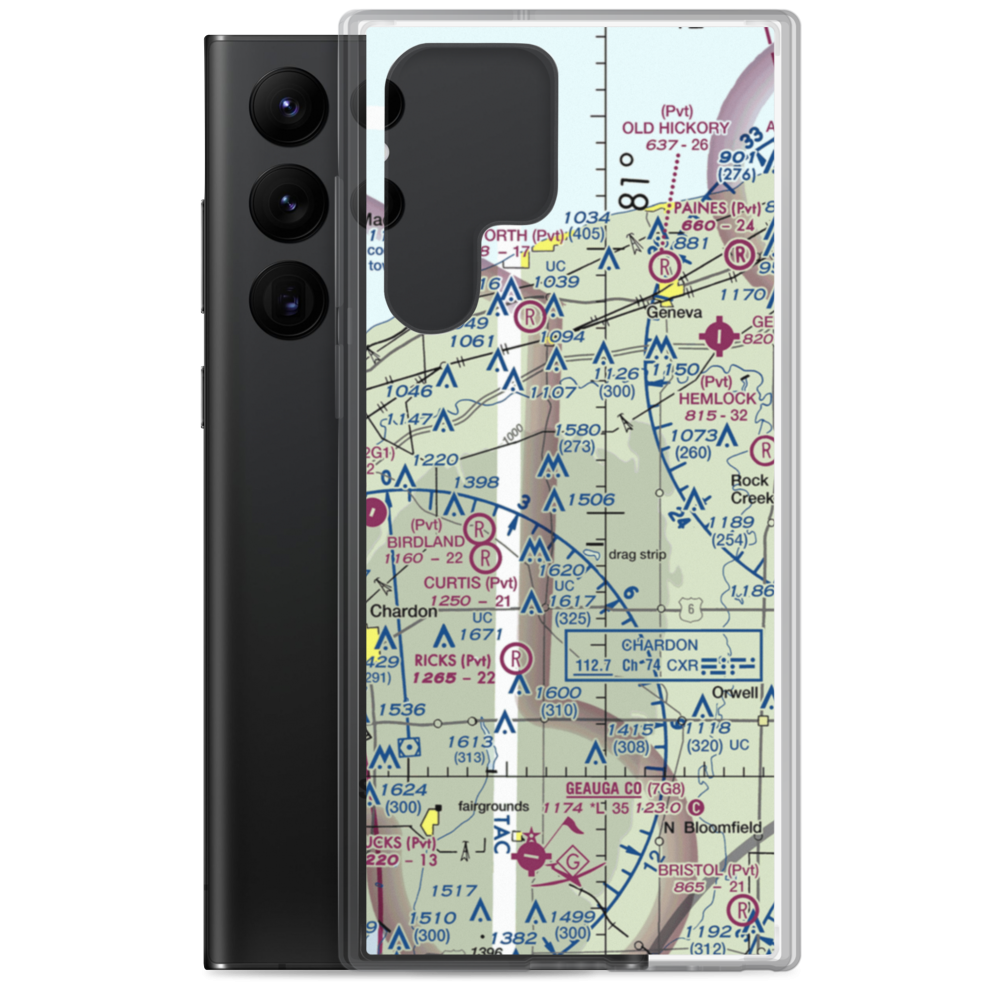 Bush Field (OI64) VFR Sectional Samsung Case Samsung Galaxy S22 Ultra model shown