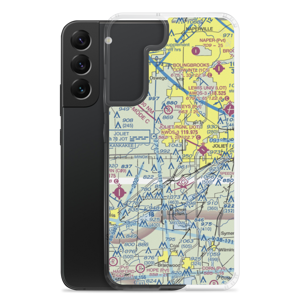 Bushby RLA Restricted Landing Area (87IL) VFR Sectional Samsung Case Samsung Galaxy S22 Plus model shown