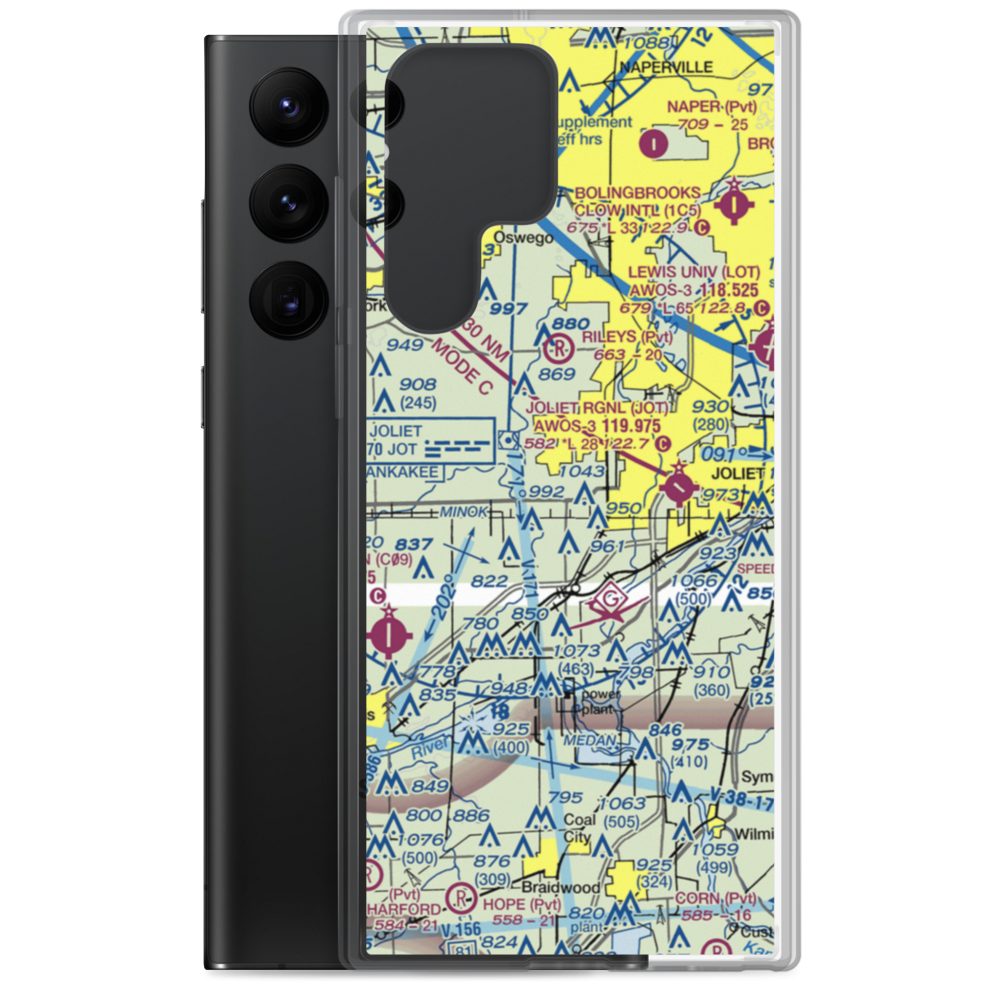 Bushby RLA Restricted Landing Area (87IL) VFR Sectional Samsung Case Samsung Galaxy S22 Ultra model shown