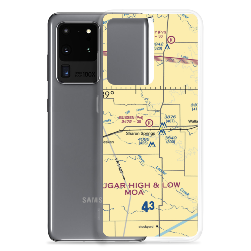 Bussen Airport (6KS4) VFR Sectional Samsung Case Samsung Galaxy S20 Ultra model shown