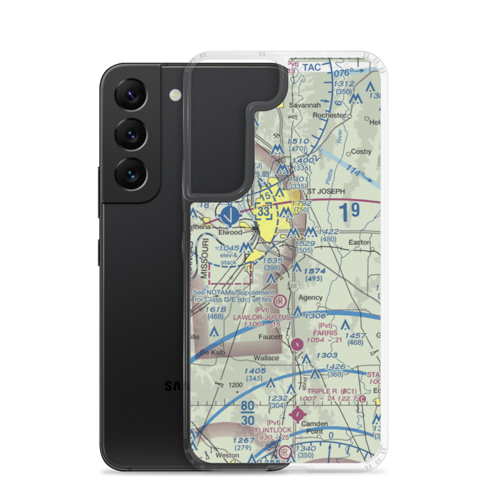 Butch's Strip STOLport (44MO) VFR Sectional Samsung Case Samsung Galaxy S22 model shown