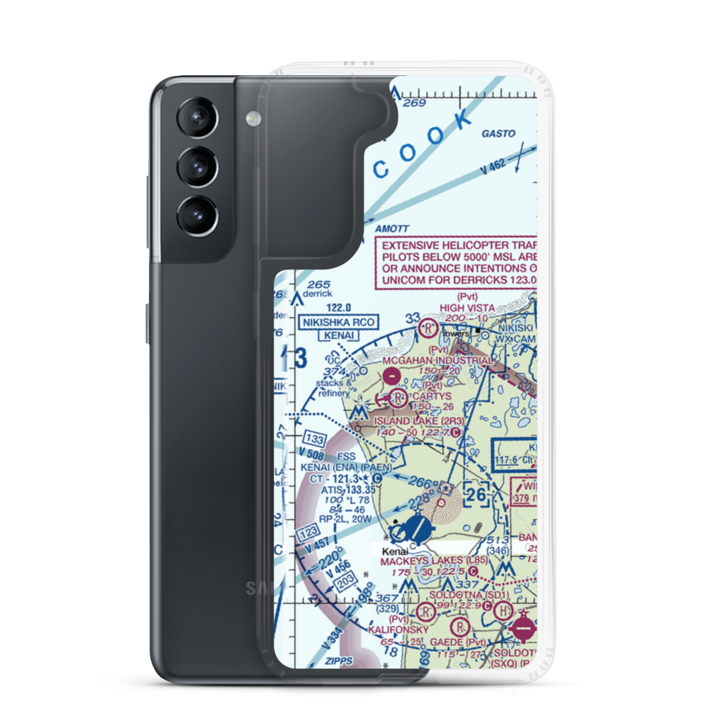 Butler Aviation Airport (6AK3) VFR Sectional Samsung Case Samsung Galaxy S21 model shown