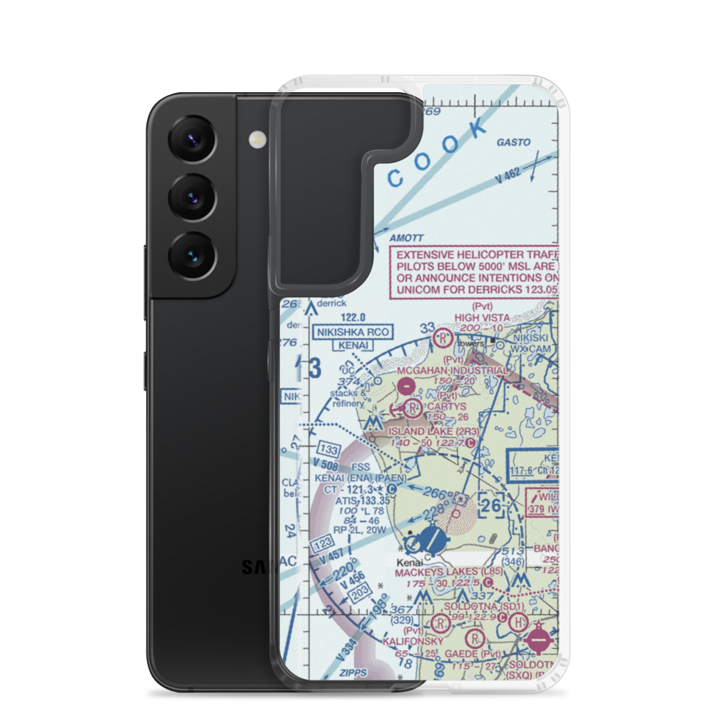 Butler Aviation Airport (6AK3) VFR Sectional Samsung Case Samsung Galaxy S22 model shown