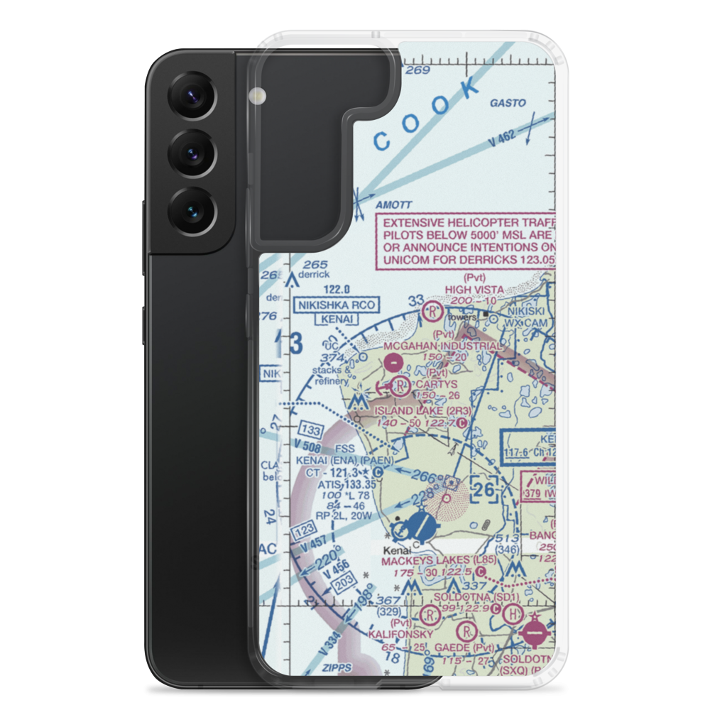 Butler Aviation Airport (6AK3) VFR Sectional Samsung Case Samsung Galaxy S22 Plus model shown