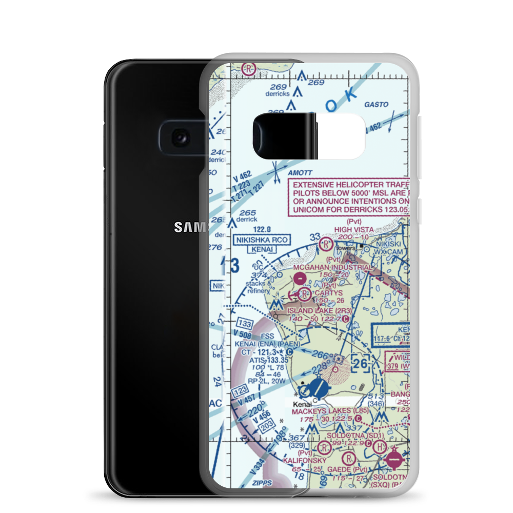Butler Aviation Airport (6AK3) VFR Sectional Samsung Case Samsung Galaxy S10e model shown