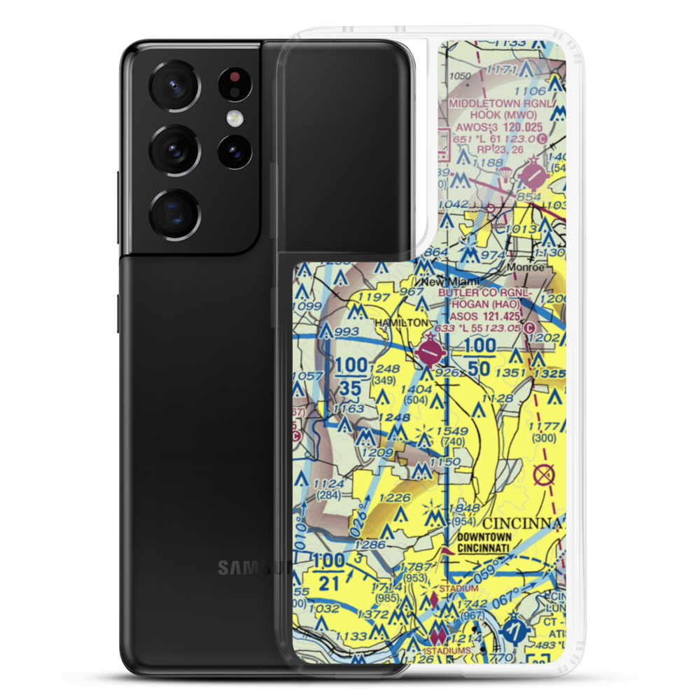Butler Co Regional Airport - Hogan Field (HAO) VFR Sectional Samsung Case Samsung Galaxy S21 Ultra model shown