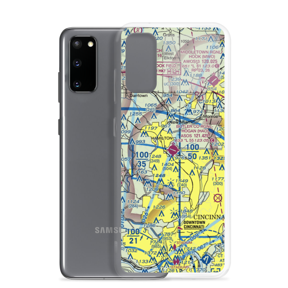 Butler Co Regional Airport - Hogan Field (HAO) VFR Sectional Samsung Case Samsung Galaxy S20 model shown